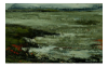 DONAGH CAREY ~ Low Tide Crewe Bay - Oil on Board - 15 x 15 cm