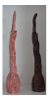 JIM TURNER ~ Red Bottle Forms II & III - Ceramic - 65 cm high