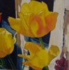 LENORE COLLINS ~ Samantha's Tulips - oil on canvas - 30 x 30 cm - €700