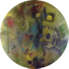 TERRANCE KEENAN ~ #1 Searching for the Ox - spray enamel on special paper - 90cm diameter - €1700