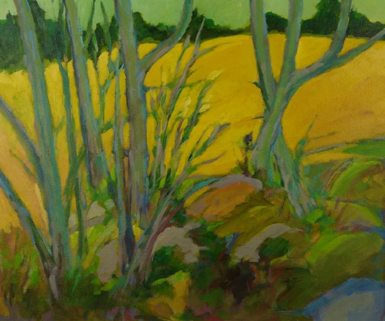 TERRY SEARLE ~ Ash Trees - acrylic on canvas - 51 x 61 cm - €600