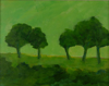 TERRY SEARLE ~ Trees Evening - acrylic on canvas - 24 x 30 cm - €250