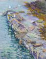 DAMARIS LYSAGHT ~ Rocky Outcrop, Gerahies - Oil on Board - 25 x 20 cm - €550