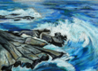 ALYN FENN ~ Rocks - oil pastel on paper - 30 x 42 cm - €225