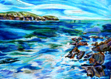 ALYN FENN ~ Seascape III - oil pastel on paper - 30 x 42 cm - €225