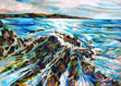 ALYN FENN ~ Seascape V - oil pastel on paper - 30 x 42 cm - €225