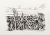 ANGIE SHANAHAN ~ Island Drystone Wall - pencil on fabriano paper - 25 x 36 cm - €450