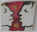 AYELET LALOR ~ Lovers - ceramic - 24 x 24 cm - €65
