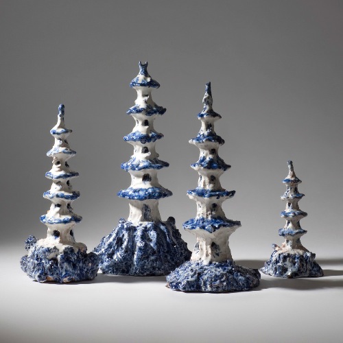CORMAC BOYDELL ~ Four Pagodas - ceramic - maximum height 33 cm - €850