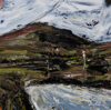 DONAGH CAREY ~ Towards the Pass - oil on board - 14 x 14 cm - SOLD