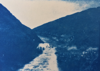 GINNY PAVRY ~ The Grey Horse - cyanotype on paper - 15 x 11 cm