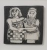 BRIAN LALOR / JIM TURNER - Lovers from Nippur -  ceramic tiles (2) - €100
