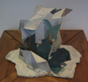 ANGELA FEWER - Rock Study - copper-aluminium-stone - 39 x 36 x 42 cm - €1900