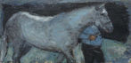 CHRISTINE THERY - Leading the Man - oil on canvas - 25 x 51 cm - €630