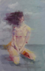 LESLEY COX - Nude III - oil on canvas paper - 46 x 35 cm - €200