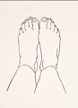 AYELET LALOR ~ Feet - edition of 5 - 39 x 46 cm - framed €180, unframed €120