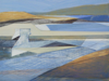 ANGELA FEWER - Island Bridge - acrylic on board - 36 x 46 cm - guide price  €700