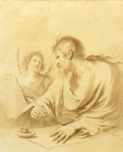 FRANCESCO BARTOLOZZI - Angel and Scribe - engraving after Guernico - €250