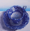RUTH O'DONNELL _ Baroque Blue Cup - etching 48 x 46 cm - €250
