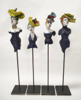 AYELET LALOR - Ladies who Lunch (grouped) - ceramic/steel - price for all four €1370 - ALL SOLD