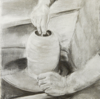 CECELIA THOLE - Potters Hands 9 - charcoal drawing - €300
