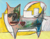 PAUL FORDE CIALIS - Ouvre le chien- acrylic on canvas -40 x50 cm - €350