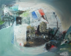 DICK RICHARDS - Dystopia - mixed media on canvas - 40 x 50 cm - €300