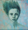 FIONA WALSH - I am that forgive me - oil on canvas - 40 x 40 cm - €500