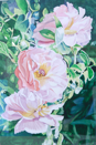 ALYN FENN - Pink Roses - watercolour - 57 x 44 cm - €390