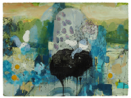 CATHERINE WELD  - Fragile Island 7 - mixed media on paper - 62 x 81 cm - €800