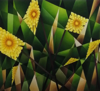 KYM LEAHY - Dandelions - acrylic on canvas -  90 x 99 cm - SOLD