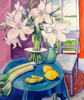 ALYN FENN ~ Lilies & Leeks - Oil on Canvas