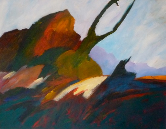 TERRY SEARLE ~ The Rock - Acrylic on Canvas 80 x 100 cm