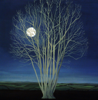 BIRGITTA SAFLUND ~ Moon Tree - Oil on Board -  40 x 40 cm - SOLD