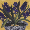 JEAN BARDON - Dark Hyacinths - etching with gold leaf - 61 x 75 cm