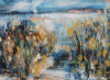 JUDY HAMILTON ~ Autumn Lake - Oil on Linen - 76x101 cm - €1300 