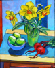 ALYN FENN ~ Daffodils, Limes & Beets - oil on canvas - €390