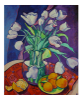 ALYN FENN ~ Tulips & Tangerines - Oil on Canvas - 60 x 50 cm