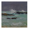 DAMARIS LYSAGHT ~ Heavy Showers, Galley Cove - Oil on Board - 19 x 19 cm