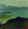 TERRY SEARLE ~ Evening Landscape - acrylic on canvas - 50 x 50 cm - €550