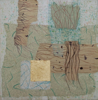 TIM GOULDING ~ Unravel 31 - goldleaf, acrylic   & conté on canvas - 30 x 30 cm - €1320