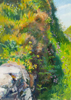 DAMARIS LYSAGHT ~ Verge, Brow Head - oil on canvas on panel - 40 x 30 cm - €925