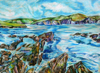 ALYN FENN ~ Seascape IV - oil pastel on paper - 30 x 42 cm - €225