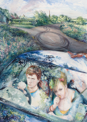ANN MARTIN ~ Kiss and Tell Holly Hill, Co.Cork - watercolour - 104 x 76 cm - €8500