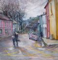 ANN MARTIN ~ Pier Road Schull, Co.Cork - watercolour - 44 x 43 cm - €5000 