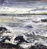 DONAGH CAREY ~ Storm Passes, Crewe - oil on board - 25 x 25 cm - €225 - SOLD