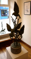 JAMES MAC CARTHY ~ Birds Alighting - unique bronze compositionon limestone - 100 x 23 cm diameteroverall 115 cm - €12500