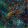 NONA PETTERSEN ~ Devil Fish II - oil on gesso panel - 30 x 30 cm