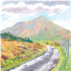 PETER WOLSTENHOLME ~ Mizen Peak - iPad painting/limited edition print - 38 x 38 cm - €240