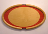 ROBERT WHITESIDE ~ Red Sycamore Eliptical Tray - rippled sycamore, maple & red veneer - 570 x 340 x 30 mm - made to order from €750